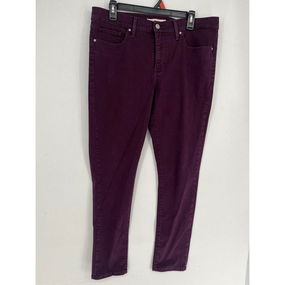 Levis 311 Shaping Skinny Jeans Womens 32 Plum Purple WaterLess Denim Pants
